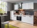 Landhaus Küchenblock Premium 270 cm mit Glaskeramik Kochfeld in Lacklaminat 