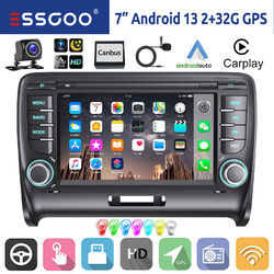 Android 13 2+32G Carplay Autoradio GPS NAVI WIFI Kamera Für Audi TT 2 8J 2006-14