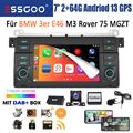 DAB+ 64G Android 14 Autoradio Carplay GPS Nav RDS Für BMW 3er E46 318 320 325 M3