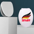 WC Sitz Toilettendeckel m/Absenkautomatik O-Form weiß Softclose Quick Release