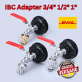 IBC Auslaufhahn 3/4" 1" Gardena Container Adapter S60x6  Kappe Wasserhahn 1000l
