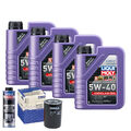 Motoröl 5W40 LIQUI MOLY Synthoil High Tech 4L+MAHLE Ölfilter +Spülung