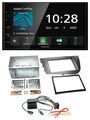 Kenwood Bluetooth MP3 DAB USB 2DIN Autoradio für Seat Leon 2005-2009 silber