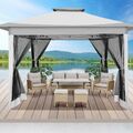 Pavillon 3,3x3,3/3,6x3,6m Faltpavillon Wasserdicht Partyzelt Gartenzelt Pavilion