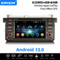 4+64GB DSP Android 13 DAB+ Autoradio CarPlay 8-Kern Navi BMW 3er E46 M3 Rover MG