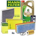 MANNFILTER INSPEKTIONSPAKET+5L CASTROL EDGE 5W-30 LL FÜR AUDI Q5 8R