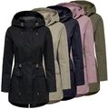Only Damen Jacke Übergangsjacke Damenjacke Kurzmantel Kapuze ONLLouise Parka