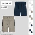 NAME IT Jungen 2er-Set Shorts Regular Fit Sweat Sommer Hose Basic Cotton Pants 