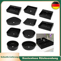 DESIGN KERAMIK AUFSATZWASCHBECKEN WASCHSCHALE HANDWASCHBECKEN GÄSTE WC SCHWARZ