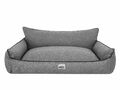 Hundebett JOKER Bett Sofa Schlafplatz Kissen Hundekorb XL GRAU 82 x 63 Ökoleinen