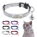 Katzenhalsband Personalisiert Sicherheitsverschluss Reflektierend Halsband Namen