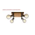 Briloner Wand- Deckenleuchte Vintage Holz 4er Spot Lampe Leuchte