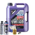 Motoröl 5W40 LIQUI MOLY 5L+MAHLE Ölfilter+Spülung+Cera Tec+Ölablassschraube