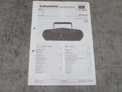 Schaltplan Service Manual für Kofferradio Radio Grundig RR600CD