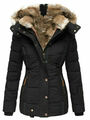 Damen Navahoo warm Winter Jacke Langer Teddyfell jacke Parka Mantel Coat Anbau