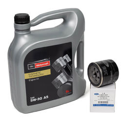 5L 5 Liter ORIGINAL Ford MOTORCRAFT A5 Motoröl Öl 5W-30 5W30 + Ölfilter 1883037B-/C-/S-Max Courier Fiesta Focus Fusion KA Kuga Mondeo