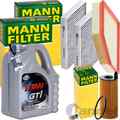 MANN INSPEKTIONSPAKET+5L FUCHS 5W-30 ÖL passend für BMW 5er F90 7er G11 X5 F95