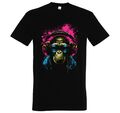 Youth Designz Affe mit Kopfhörern Herren T-Shirt Logo Print Lustig Gorilla Tiere