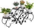 Unho Blumenständer Metall, Blumentreppe Blumenregal 2er Set Pflanzenregal Garten