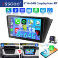 4+64G Android13 Autoradio GPS NAVI Apple CarPlay KAM Für Skoda Fabia 3 2014-2020