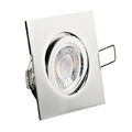 LED Einbaustrahler 230V flach 25mm Einbauleuchte Spot Deckenstrahler Sets Chrom