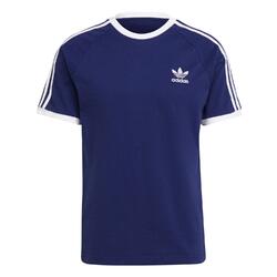 adidas ORIGINALS HERREN ACOLOR KLASSISCH 3-STREIFEN T-SHIRT T-SHIRT MARINEBLAU WEISS RETRO OG