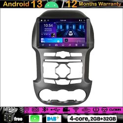 9"Android 13 Autoradio GPS SAT Navi Stereo DAB DVR Carplay For Ford Ranger 12-14