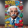 LEINWAND BILD ER XXL ABSTRAKT POP ART MANN GESICHT GRAFFITI BUNT WAND POSTER 465