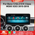 12,3" Android 12 Autoradio CarPlay Mercedes C/GLC/V/X-Klasse W205 6+64G GPS Navi