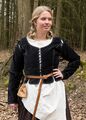 Battle-Merchant Mittelalter Jacke Griselda aus Samt, schwarz - Damen LARP Kostüm