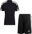 Adidas Squadra Herren Set T-shirt Trikot Hose Short schwarz weiß Gr.  M L XL XXL