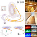 5V USB COB LED Streifen mit Bewegungsmelder Leiste Band Stripe Dimmbar Warm Weiß