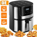 Digitale Heißluftfritteuse 6L Heißluft Ofen Friteuse 1300W, Timer, 80-200°C