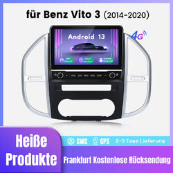 Android13 10.1'' Autoradio GPS Nav BT WIFI SWC 6+128G Carplay Für Benz Vito W447