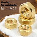 Messing Muttern Sechskantmuttern M1,4 M1,6 M2 M2 M2,5 M3 Bis M24 Mutter DIN 934