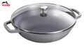 STAUB Wok mit Glassdeckel 30 cm Graphit-Grau