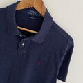 Ralph Lauren Poloshirt Größe XL X Large Herren Blau Custom Slim Fit Langarm