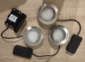 3 x LED Einbauleuchten Silber rund Einbaustrahler Deckenspot LED 220V / 7W warm