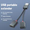 USB 2.0 A-Stecker auf 2 Dual-Buchsen-Y-Splitter-Hub-Adapter 2 L USB-Kabel L2A1