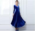 Samt Maxikleid Abendkleid Business Kleid Ballkleid viele Farben BC780