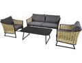 Lesli Living Lounge  Solamente Loungegruppe Loungeset Gartenmöbelset 4-tlg Poly