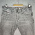 Tommy Hilfiger Jeans Herren Hose Gr. W33/L34(L32) Grau Scanton Gerade Beim Baumw