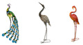Metall Garten-Figur Vogel groß Dekofigur Gartendeko Deko-Skulptur Tierfigur