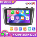 2+32GB Android 13 CarPlay Autoradio GPS Navi WIFI HIFI RDS Für Mazda 3 2010-2013