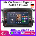 Für VW GOLF 5 6 Touran Tiguan Passat Polo Carplay Autoradio GPS Android 13 4+64G