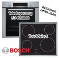 Herdset Bosch Einbaubackofen mit Glaskeramik-Kochfeld mit Rahmen - autark, 60 cm