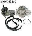 SKF Wasserpumpe + Keilrippenriemensatz VKMC 35260 für FIAT OPEL