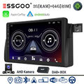 Autoradio DAB+ 64G Android 13 Apple Carplay GPS RDS Kam Für BMW 3er E46 M3 MG ZT