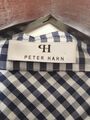 Peter Hahn, Hemdbluse, Bluse, Top, Gr. 44,Baumwolle, Kariert, Blau