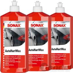 3x 500ml SONAX AUTOHARTWAX AUTOWACHS LACKPFLEGE VERSIEGELUNG HARTWACHS WACHS